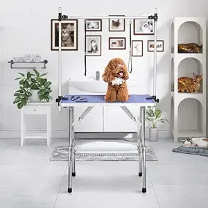 49.6” Pet Dog Grooming Table Adjustable Professional Trimming Table