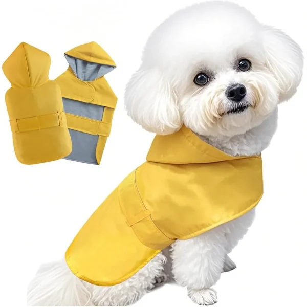 Small Medium Dog Raincoat Waterproof Adjustable Poncho
